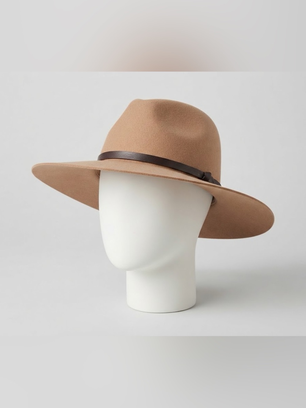 ✨ NWT Joe Fresh Camel Wool Fedora Hat with Faux Leather Band — Size L/XL 🤎🤠